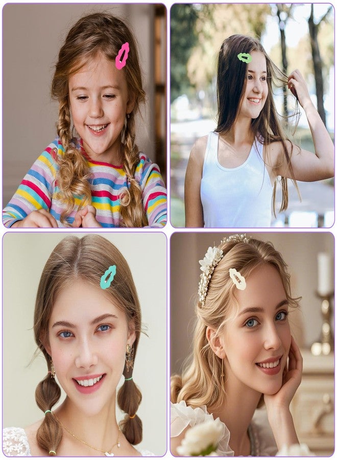 Matwsec 20Pcs Candy Colored Snap Hair Clips for Girl, Cute Hair Clips for Infant Fine Hairs 2 Inch, Non Slip Barrettes Hairpin Accessories for Baby Girl Teens Toddler Kids - Image 5